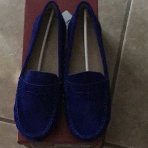 Merona blue suede loafers